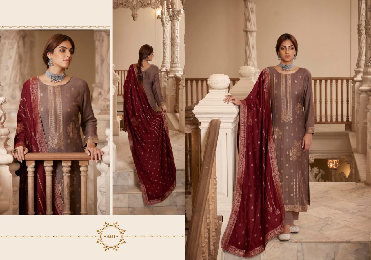 Zisa Charmy Saffron 2 Heavy Fancy Festive Wear Pashmina Winter Dress Collection